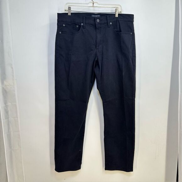Lucky Brand NWT Mens' 36 X 30 Black 121 Slim Straight Jeans wStretch - Picture 1 of 14